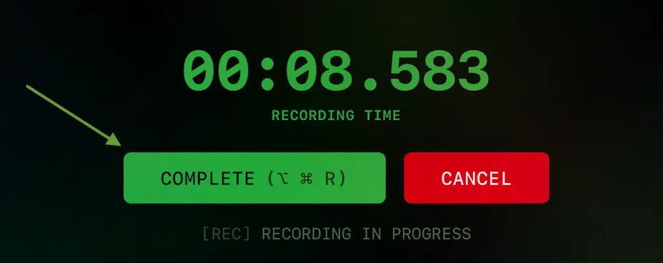 Recording in progress