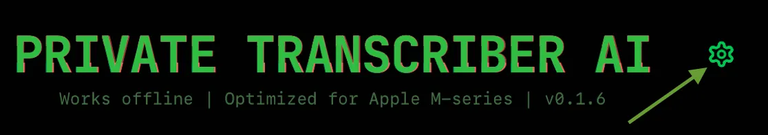 Settings button location